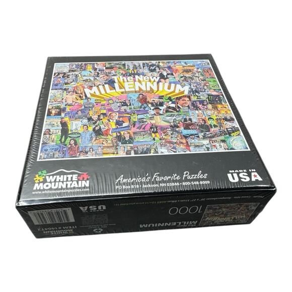 White Mountain 1000 Piece Jigsaw Puzzle "The New Millennium" Fun 2000s Complete - Picture 3 of 3